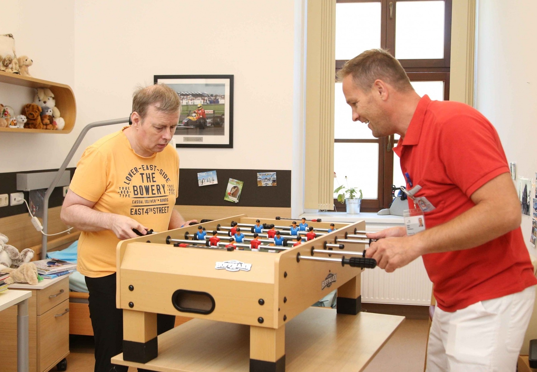 Tischfußball im Zimmer