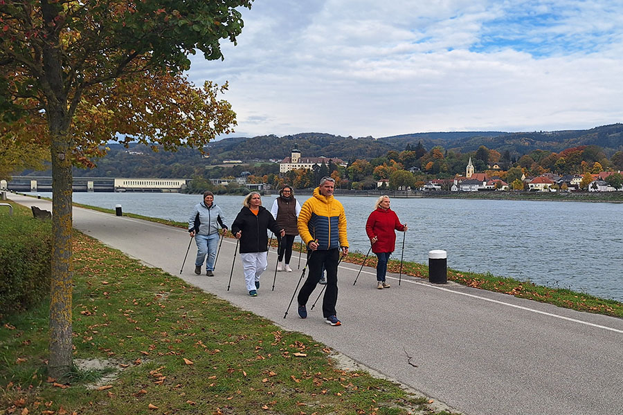 Foto: Wiener Gesundheitsverbund Nordic Walking im Multiprofessionellen Therapie- und Kompetenzzentrum des Therapiezentrum Ybbs